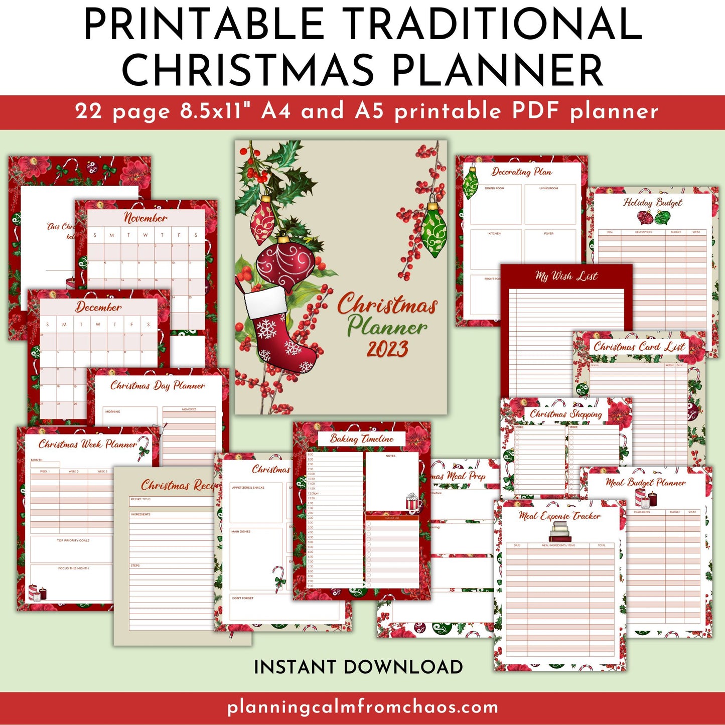 printable christmas planner