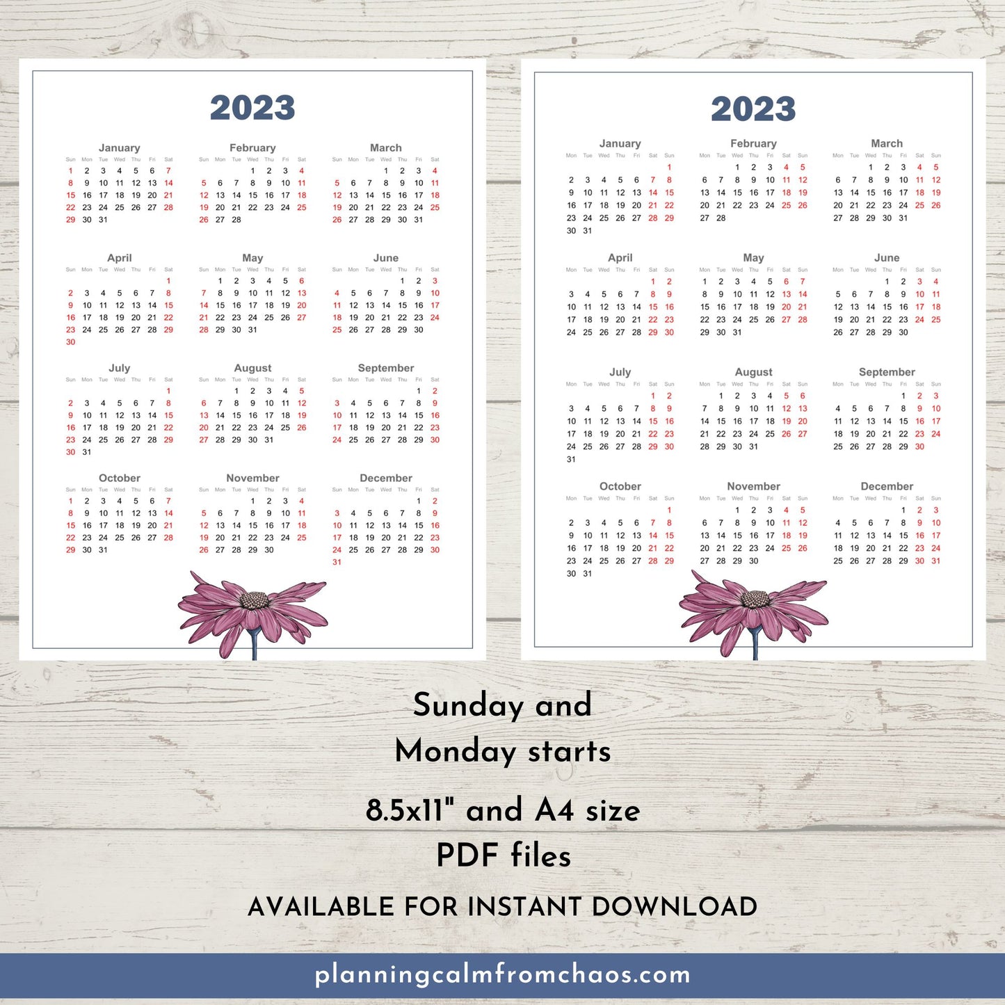 printable 2023 calendar