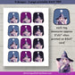 Printable purple witch halloween gift tags