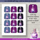 Purple witch halloween gift tag printables
