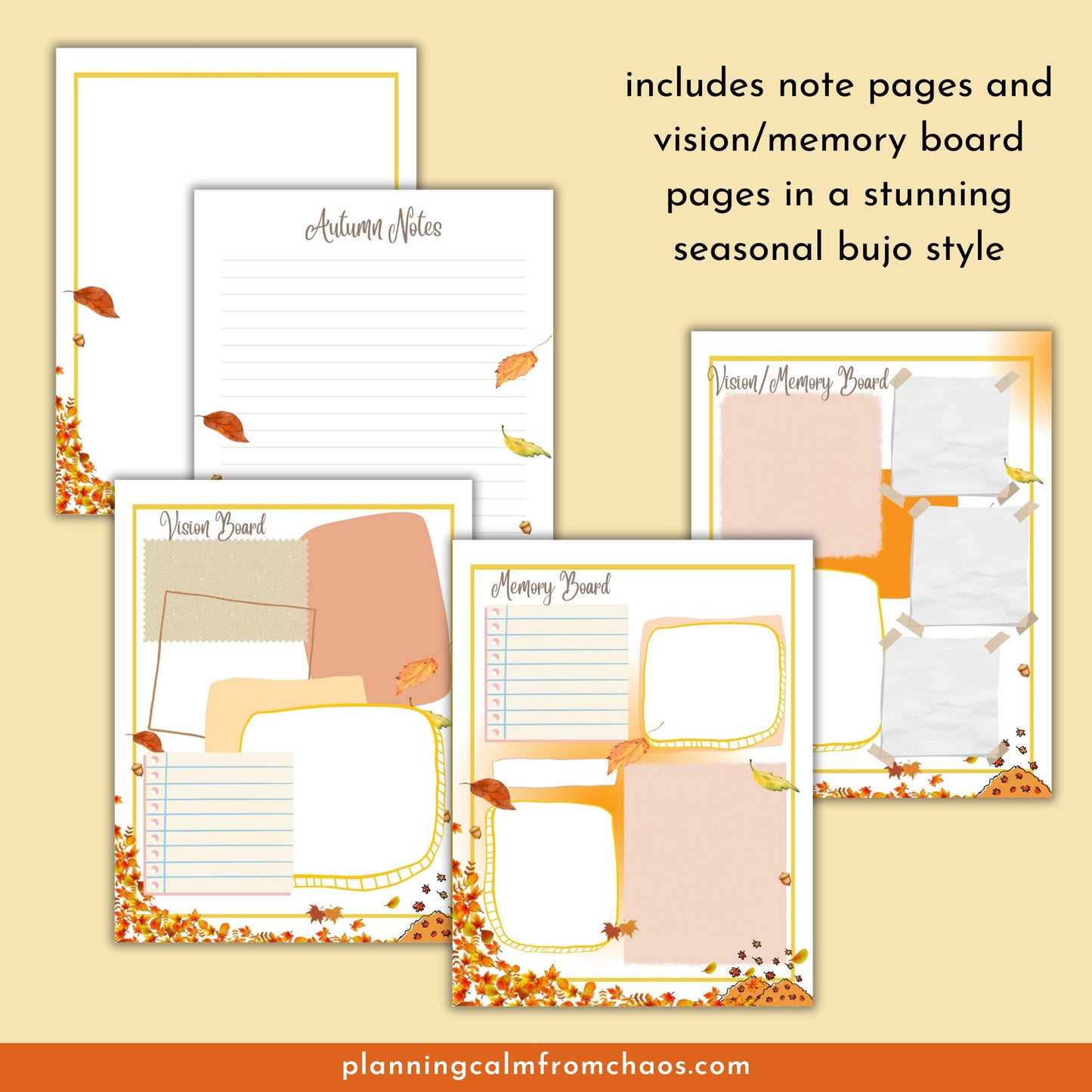 autumn printable planner