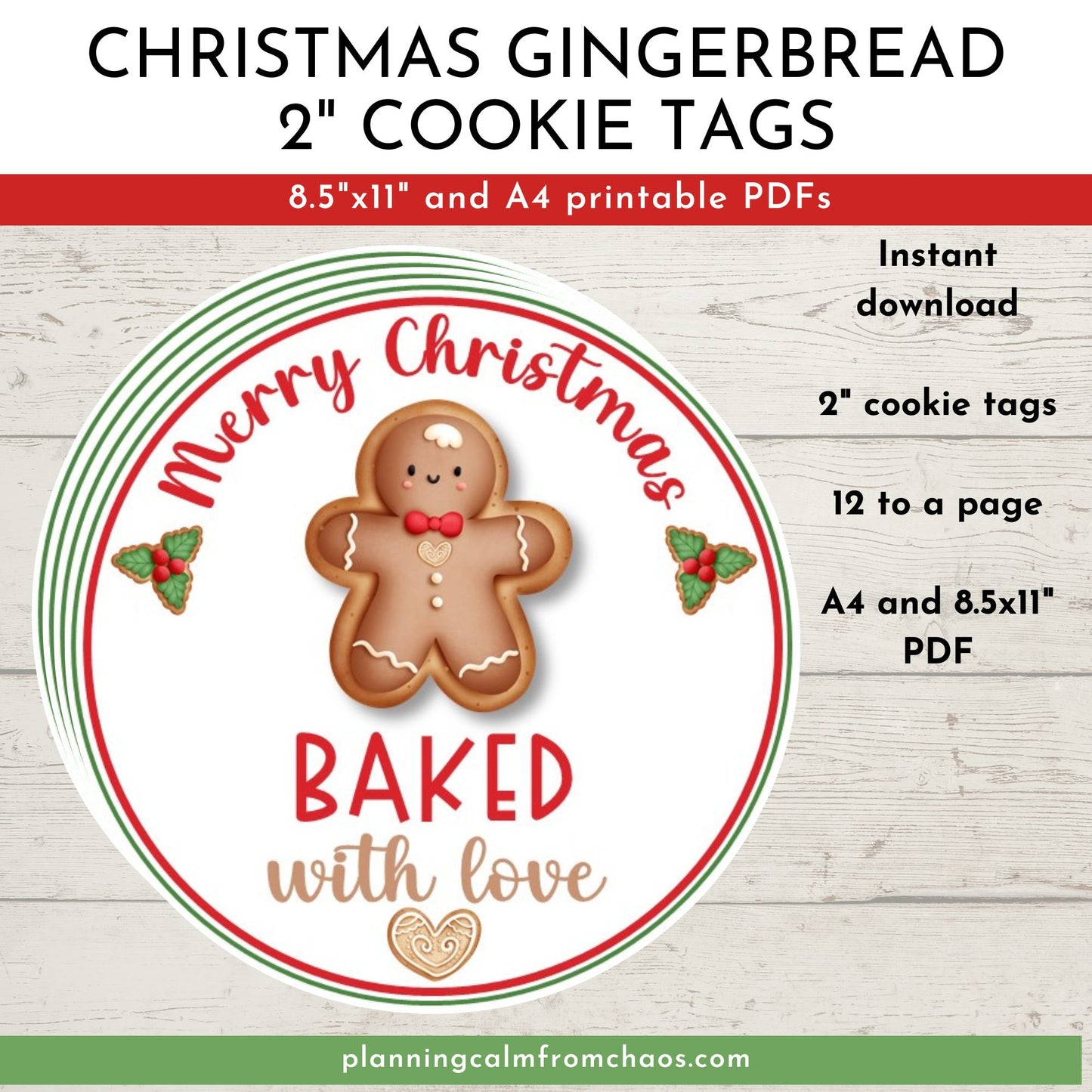 xmas gingerbread cookie tags