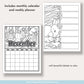 printable december coloring calendar