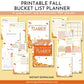 printable fall bucket list planner