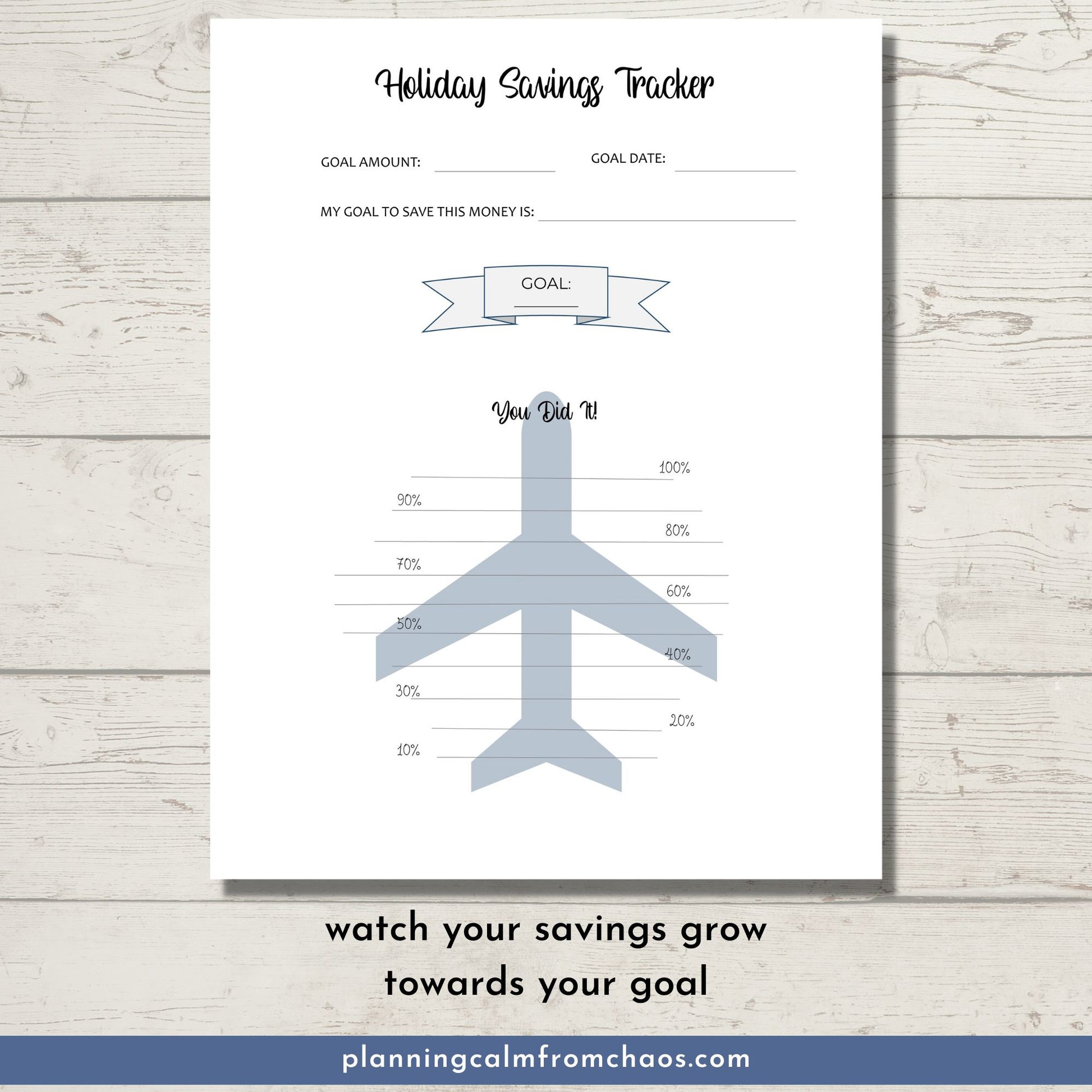 printable vacation savings tracker