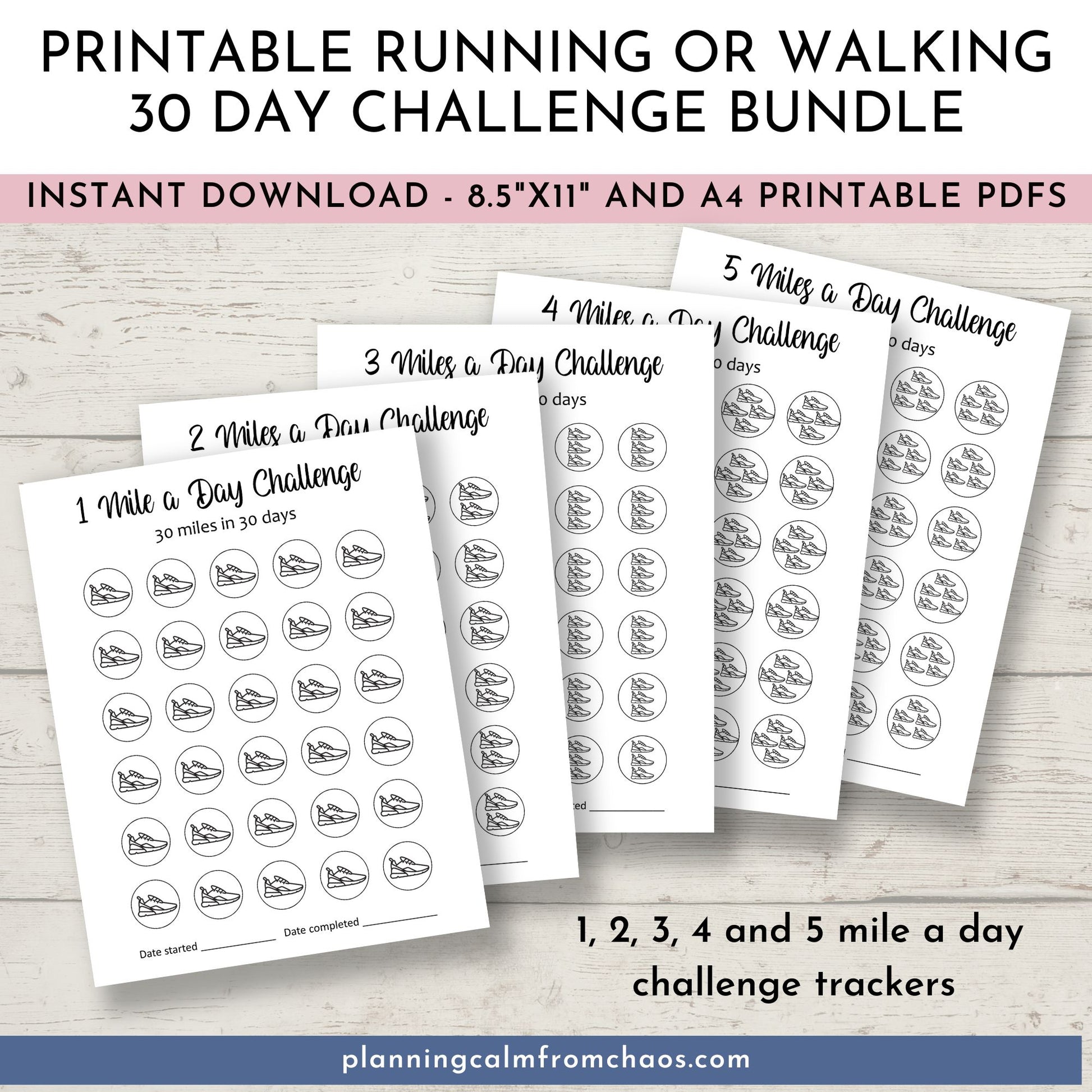 30 day walking challenge bundle
