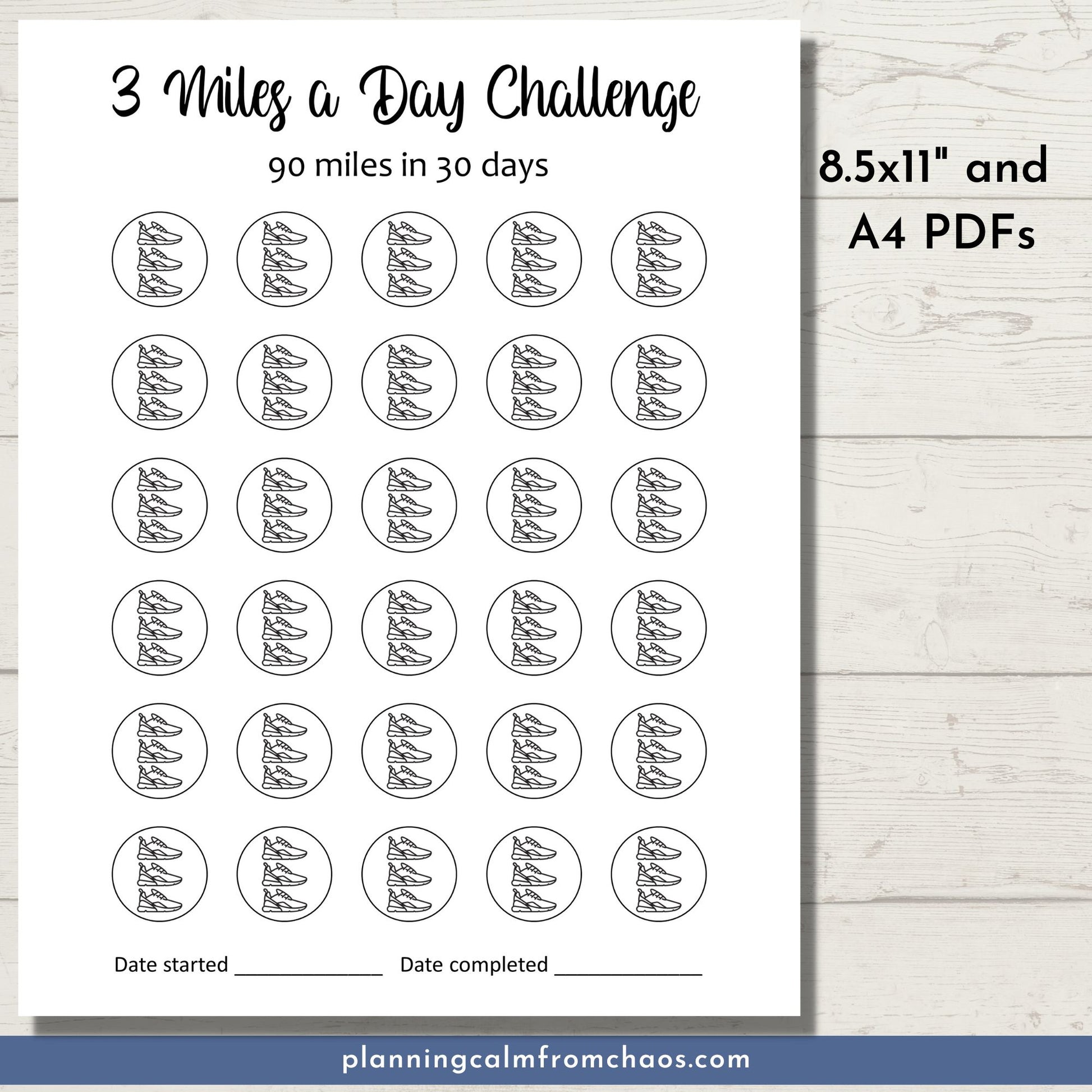 3 miles a day challenge pdf