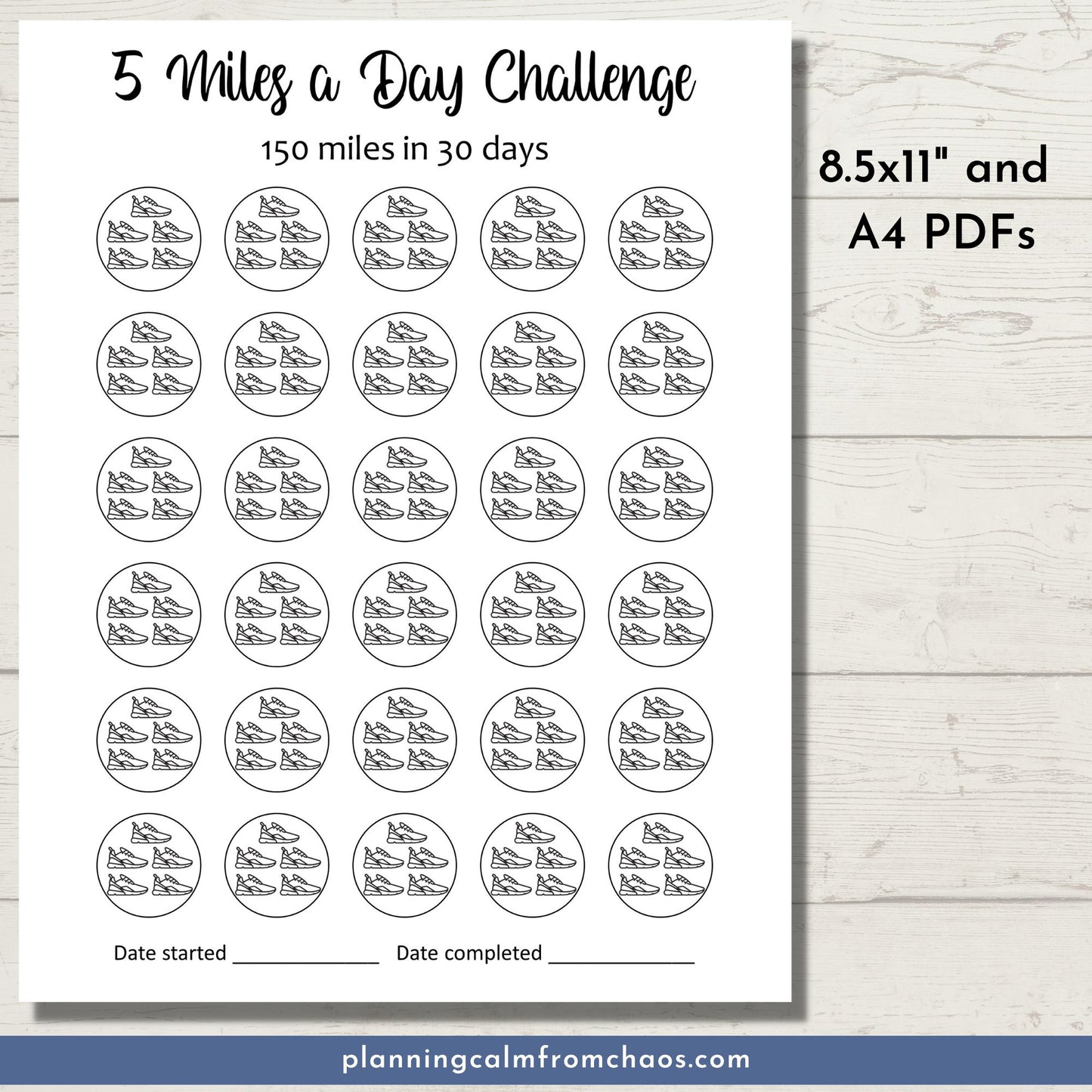 5 miles a day walking challenge