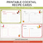 Printable cocktail recipe cards