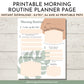 morning routine printable page