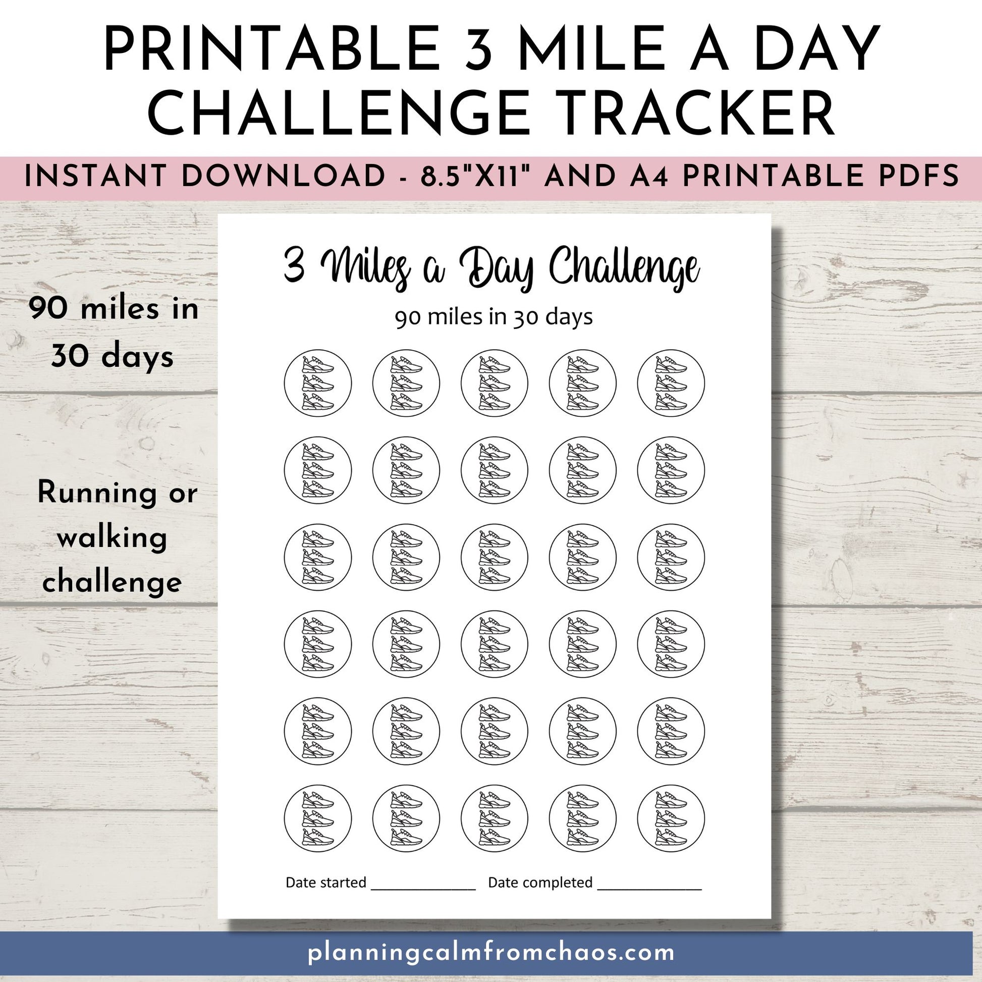 printable 30 day walking challenge