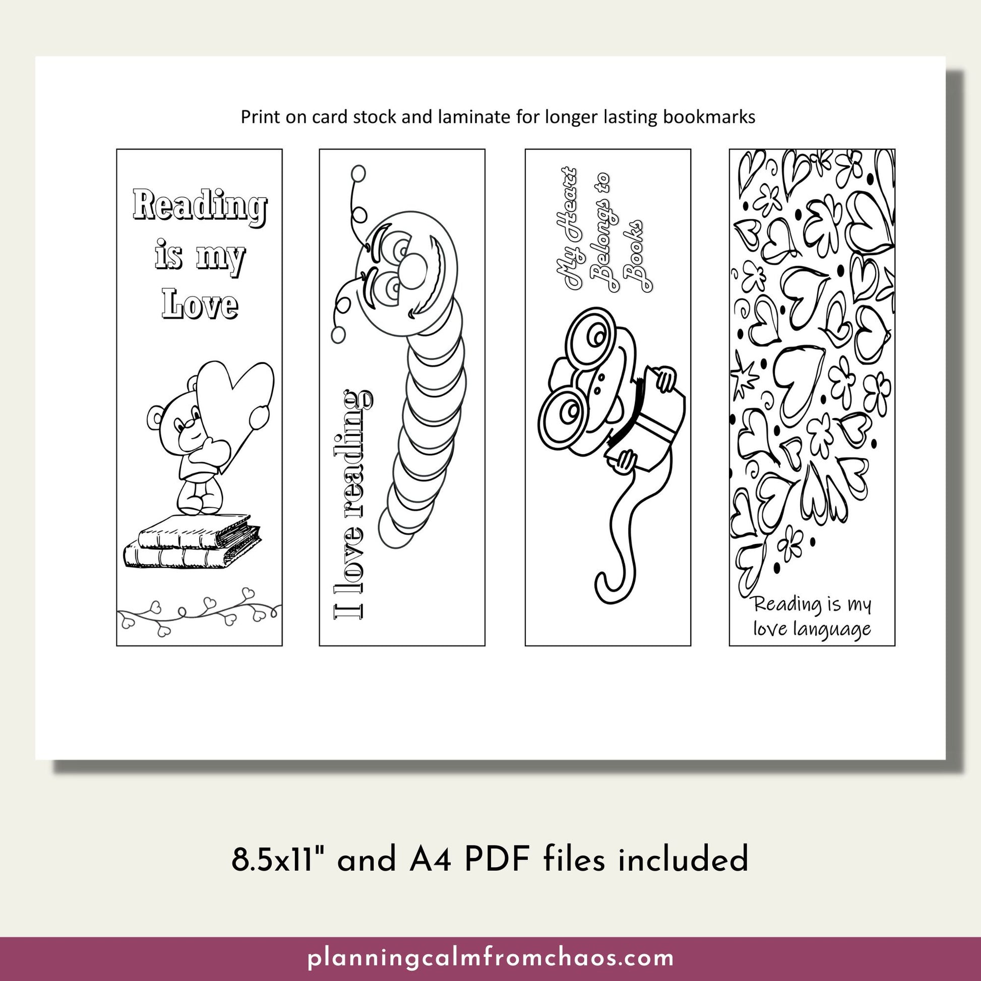 printable book lovers bookmarks