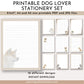 printable dog stationery set
