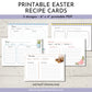 printable easter recipe cards