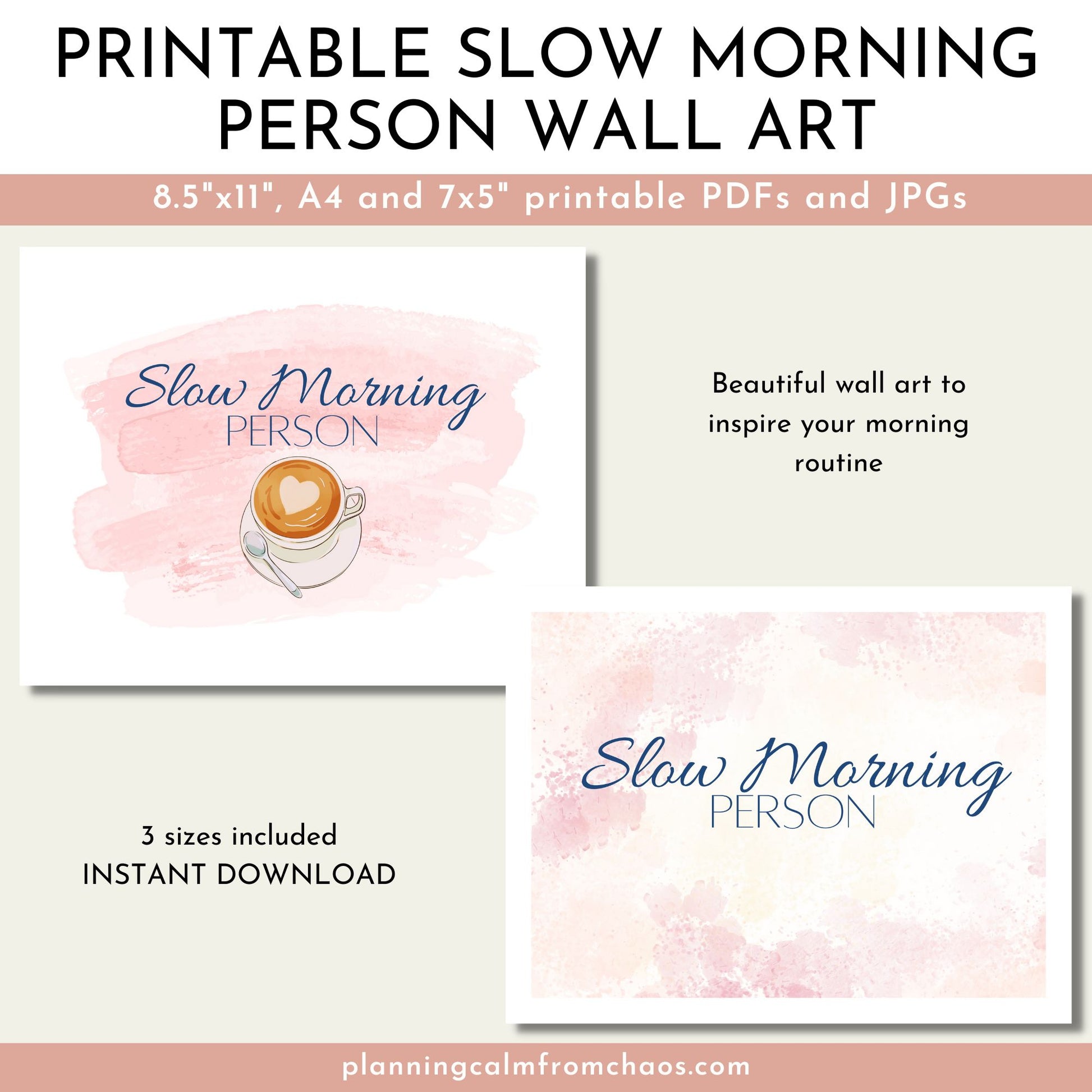 printable slow morning person wall art