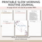 printable slow morning routine journal