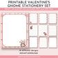 printable valentines gnome stationery set
