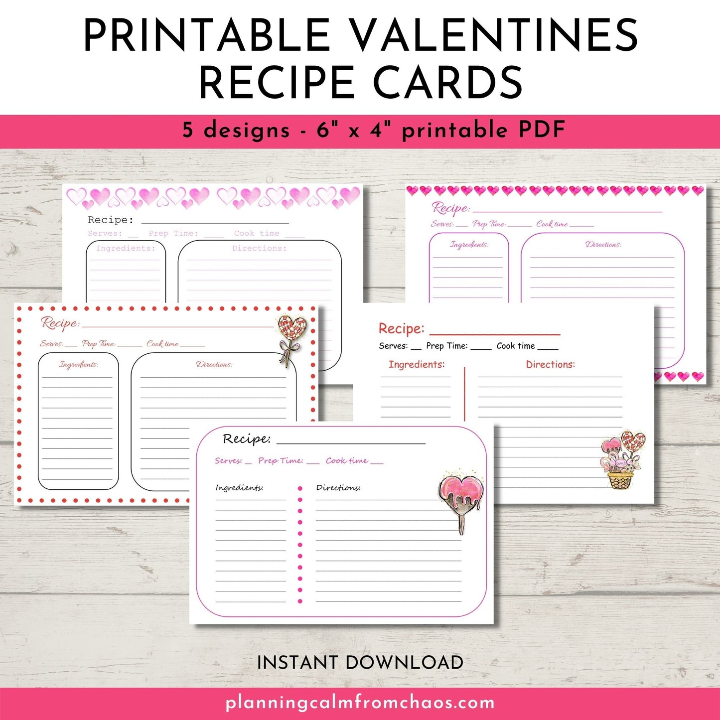 printable valentines recipe cards