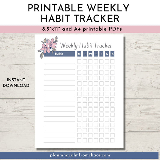 printable weekly habit tracker