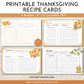 Printable thanksgiving recipe cards
