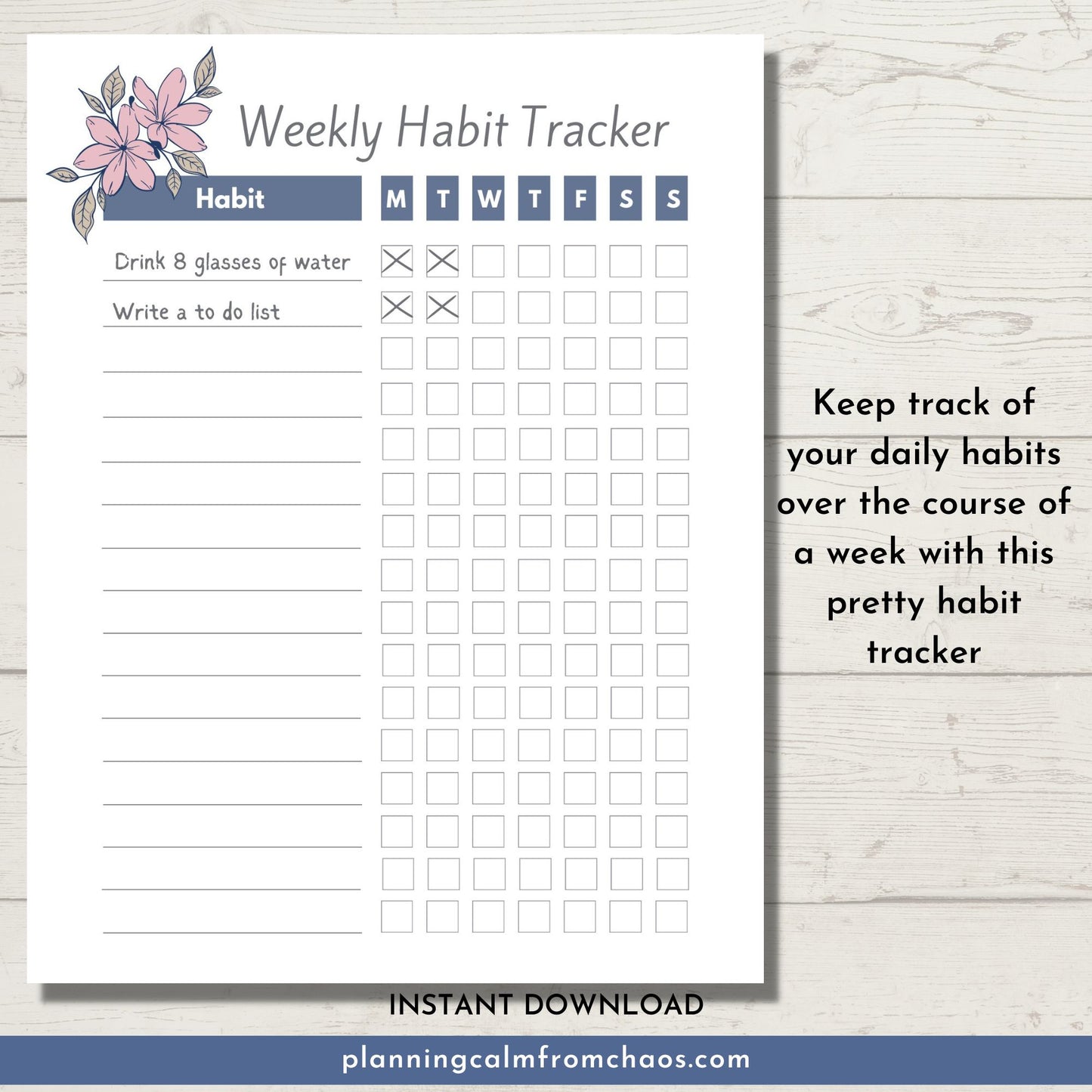 habit tracker printable pdf